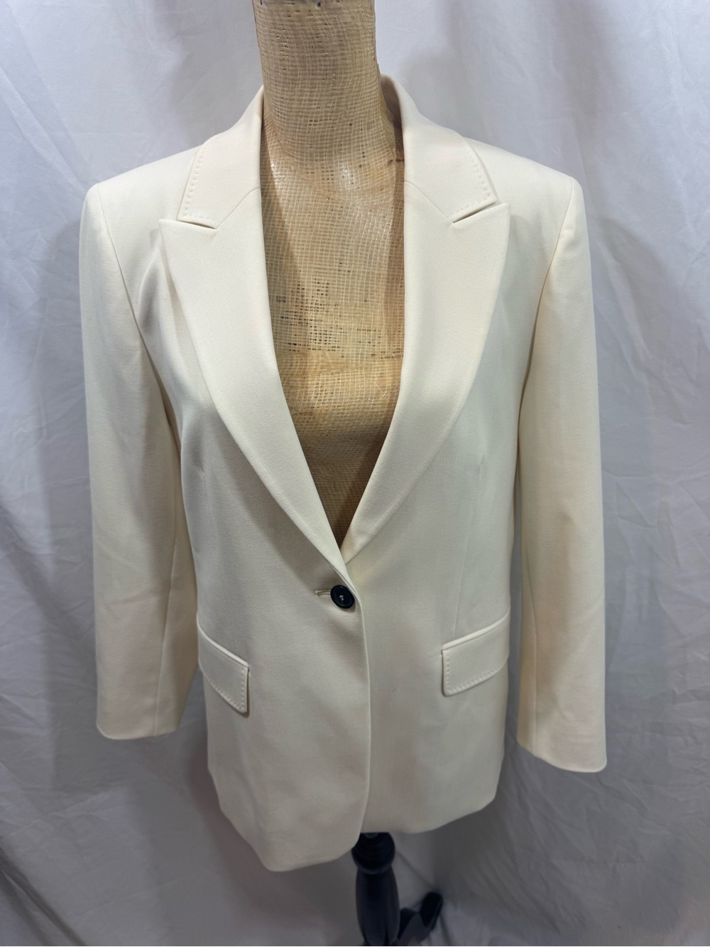 Kobi Halperin Ivory Single-Button Blazer M
